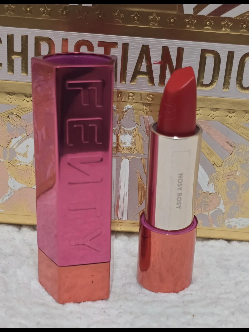 Fenty Beauty Icon The Case Semi-Matte Refillable Lipstick In Nosy Rosy NWOB